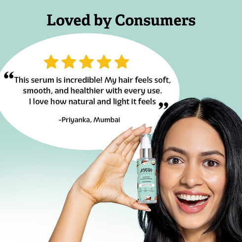 NYKAA Naturals Coconut Oil & Vegan Biotin Hair Serum for Damage Repair