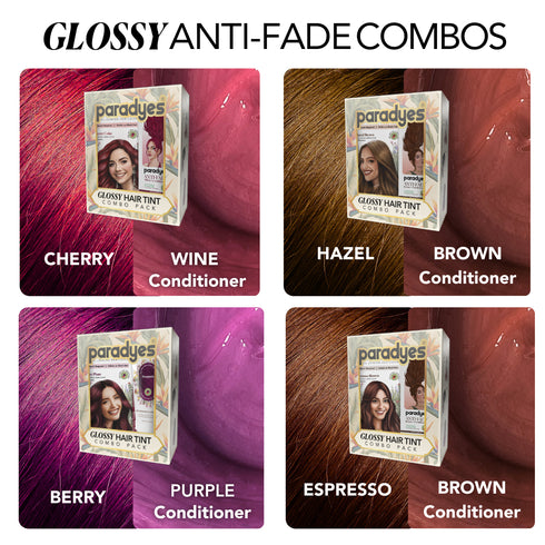 Paradyes Berry Plum Glossy Hair Tint with Anti Fade Purple Conditioner