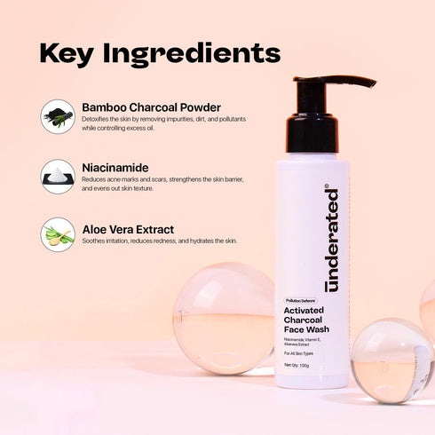 Underated Activated Charcoal Pollution Defence Face Wash