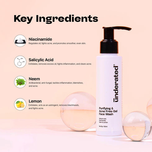 Underated Purifying and Acne Free Gel Face Wash