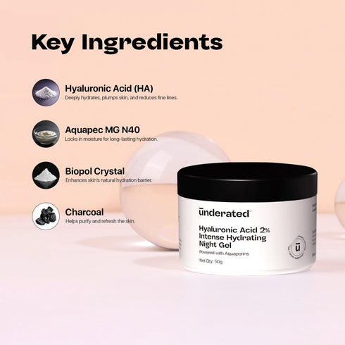 Underated 2% Hyaluronic Acid Intense Hydrating Night Gel