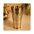 Pure Brass Flora Design Lassi Glass | Pack of 4