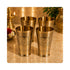 Pure Brass Flora Design Lassi Glass | Pack of 4
