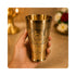 Pure Brass Flora Design Lassi Glass | Pack of 4