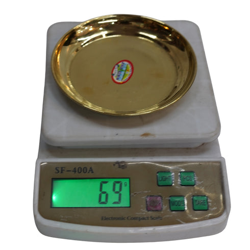 Brass Round Puja Plate Pack of 2