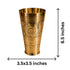 Pure Brass Flora Design Lassi Glass | Pack of 4