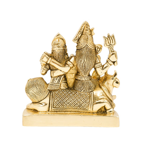 Brass Shiv Parivar Family Blessing Statue 1578g
