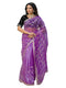 Vasthrlay Embroidery Scalloped Unstitched Navy Blue Saree