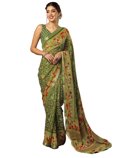 Vasthrlay Georgette Bandhani Unstitched 4322s217n Dark