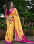 Vasthrlay Chanderi Printed Unstitched Blue Saree