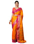 Vasthrlay Banarasi Kanjivaram Unstitched Navy Blue Saree