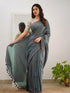 Vasthrlay Handloom Printed Unstitched Purple Ethnic Wear