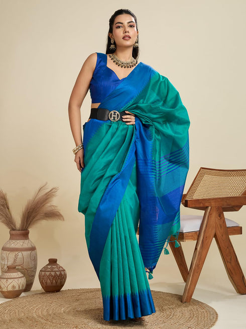 Vasthrlay Traditional Contrast Weaving
