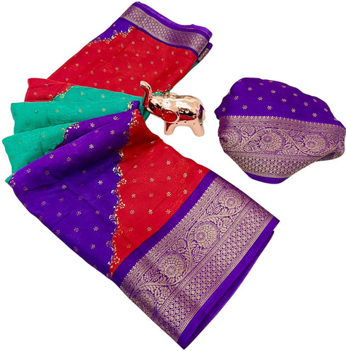 Vasthrlay Bandhani Kanjivaram Weaving