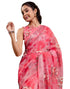 Vasthrlay Womens Printed Unstitched Cream Saree