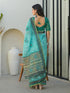 Vasthrlay Bandhani Embroidery Unstitched White Saree