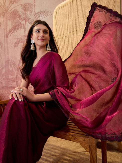 Vasthrlay Scalloped Unstitched Designer Mt Ethnic Wear