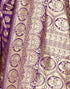 Vasthrlay Banarasi Jacquard Unstitched Red Saree