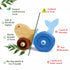 Wooden Whale Pull-Along Toy for Toddlers