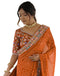 Vasthrlay Georgette Bandhani Unstitched Purple Saree