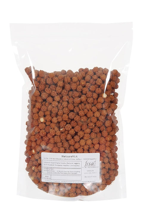 NatureVit Gud Chana Snacks Natural Jaggery Coated Roasted Chickpeas