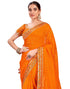 Vasthrlay Bandhani Embroidery Unstitched Rama Green Saree