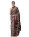 Vasthrlay Womens Printed Unstitched Maroon Saree