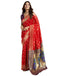 Vasthrlay Paithani Jacquard Unstitched Red Saree