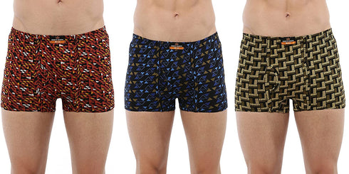 Dixcy Scott Men's Cotton Trunks (Pack of 3) (scott crazy trunk 80-110_Multicolor_38 inch_95 cm)