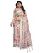 Vasthrlay Womens Printed Unstitched Light Green Saree
