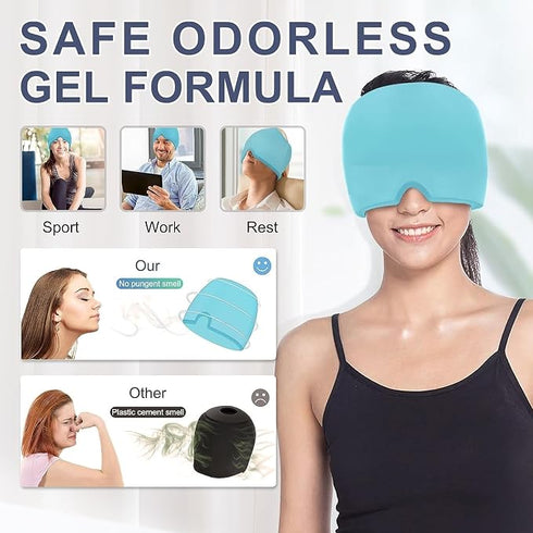Blase Migraine Relief Cap Hot And Cold Therapy Headache Cap for Migraine| Sinus And Tension Relief