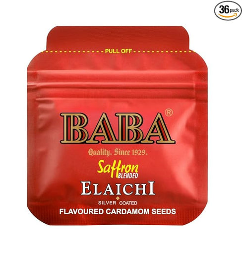 BABA ELAICHI Silver Coated Saffron Blended Elaichi -