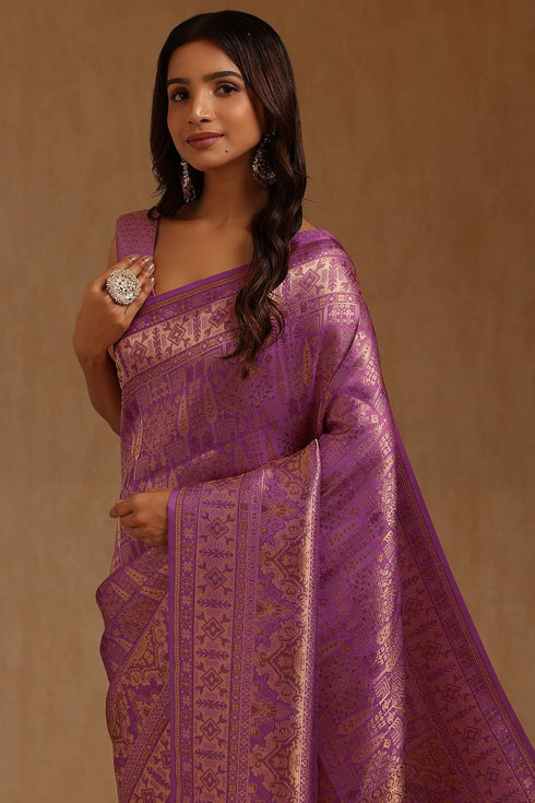 Vasthrlay Purple Tussar Designs