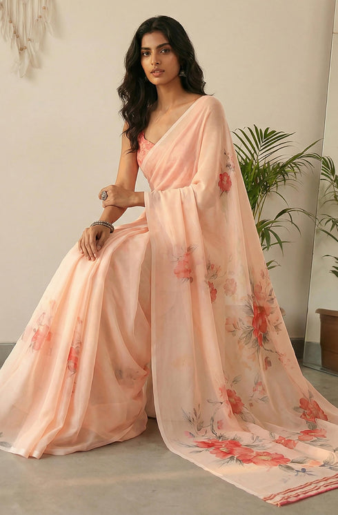 Vasthrlay Georgette Printed Saree