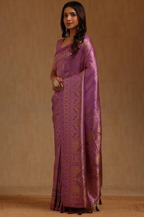 Vasthrlay Purple Tussar Designs