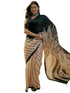 Vasthrlay Womens Printed Unstitched Beige Saree