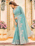 Vasthrlay Embroidery Pink Saree