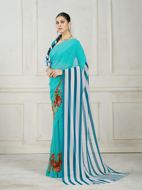 Vasthrlay Georgette Unstitched Saree