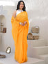 Vasthrlay Womens Printed Unstitched Peach Saree