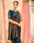 Vasthrlay Womens Weaving Unstitched Dark Green Saree