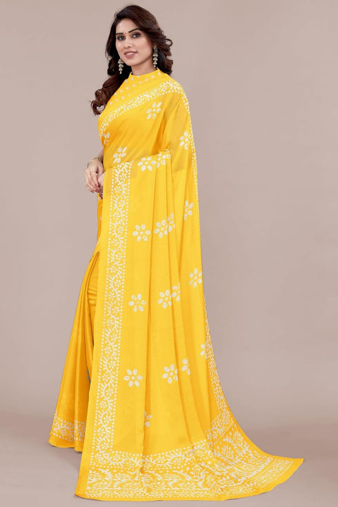 Vasthrlay Fashion Chiffon Printed Parrot Ethnic Wear