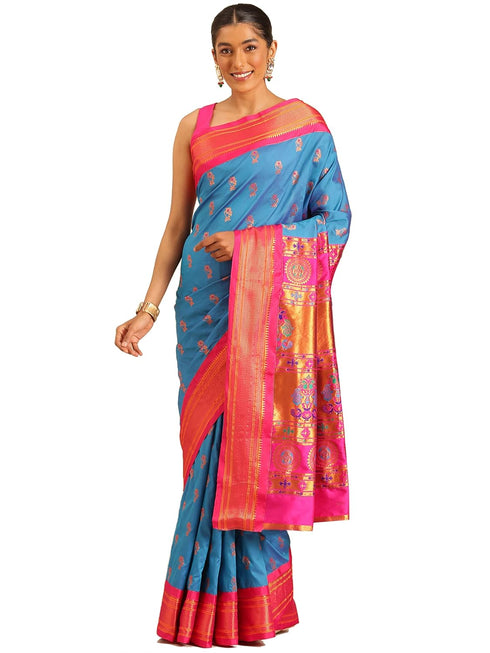 Vasthrlay Pheshwai Purple Saree