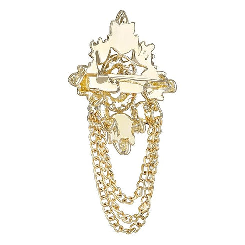 Mahi Meenakari Work Maple Leaf | Layered Chain
