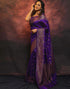 Vasthrlay Banarasi Kanjivaram Unstitched Teal Saree