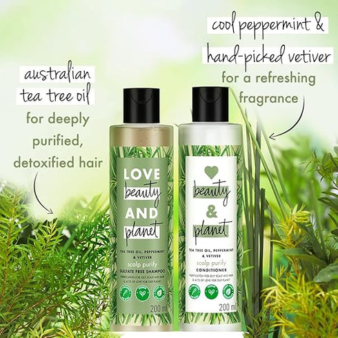 Love Beauty And Planet Tea Tree Oil | Peppermint and Vetiver Shampoo
