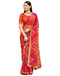Vasthrlay Chiffon Bandhani Unstitched Green Saree