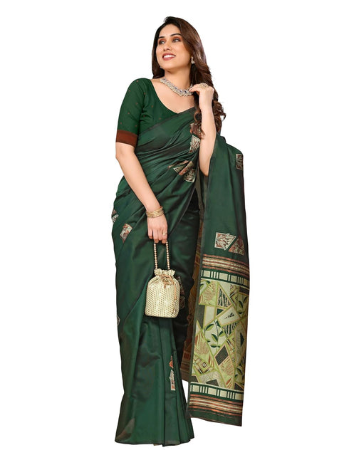 VasthrlayKanjivaram Banarasi Unstitched Mustard Free Ethnic Wear