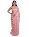 Vasthrlay Georgette Printed Unstitched Orange Saree