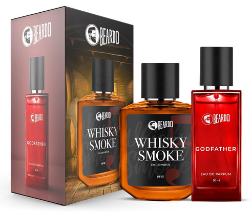 BEARDO Men's Men Whisky Smoke and Godfather Perfume Combo Spicy Woody - Oudh Notes