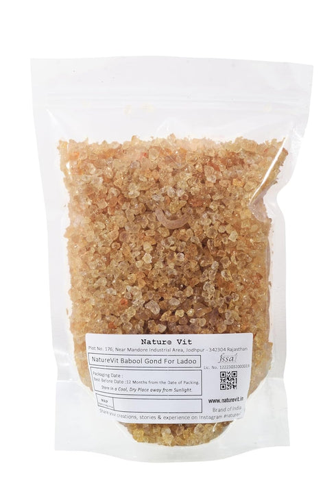 NatureVit Babool Gond Authentic Edible Gum for Ladoo & Sweets